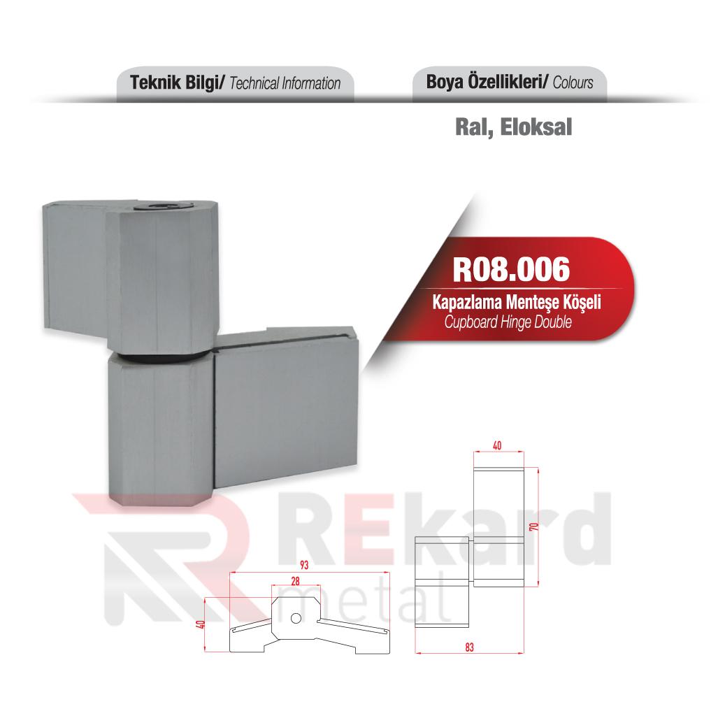 Rekard Metal | R08.006 Kapazlama Menteşe Köşeli