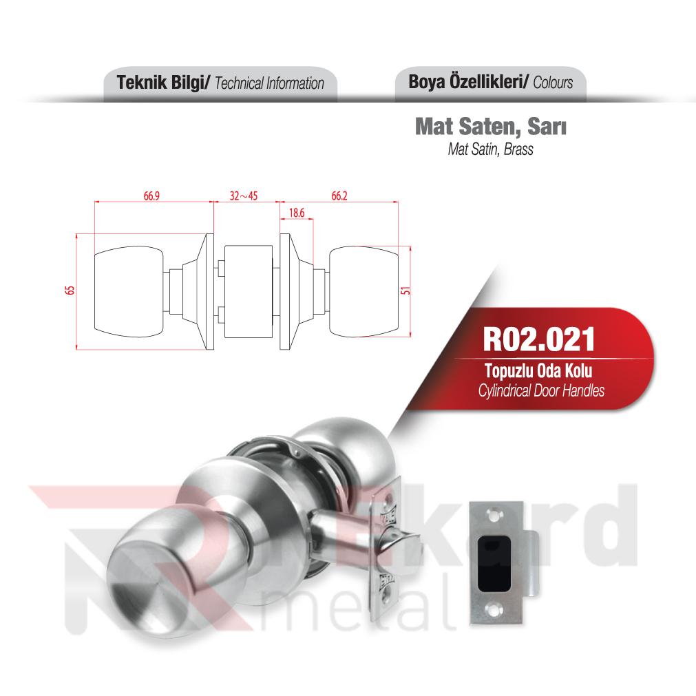 Rekard Metal | R02.021 Topuzlu Oda kolu