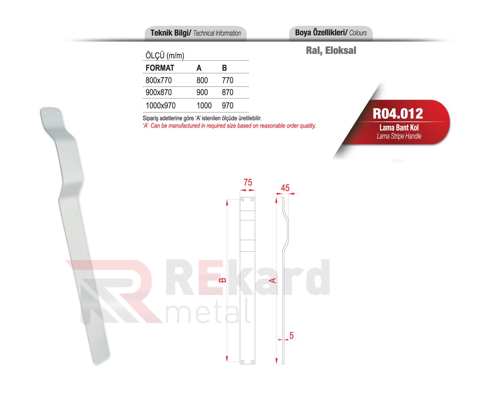 Rekard Metal | R04.012 Lama Bant Kol