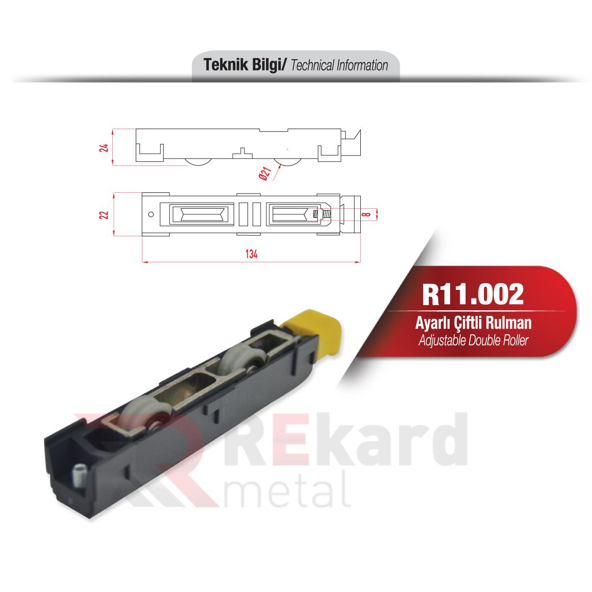 Rekard Metal | R11.002 Ayarlı Çiftli Rulman