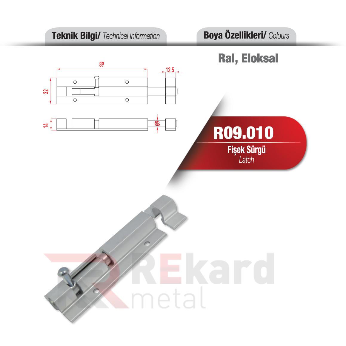 Rekard Metal | R09.010 Fişek Sürgü