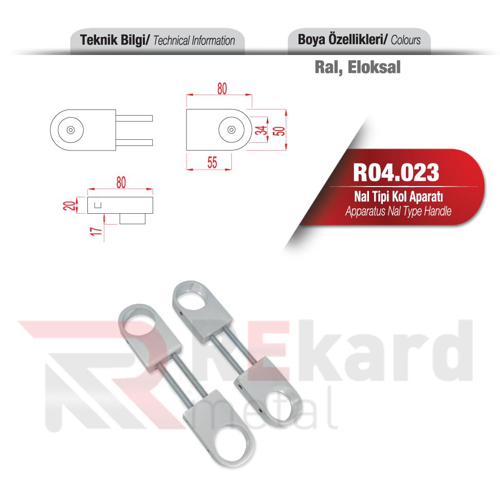 Rekard Metal | R04.023 Nal Tipi Kol Aparatı