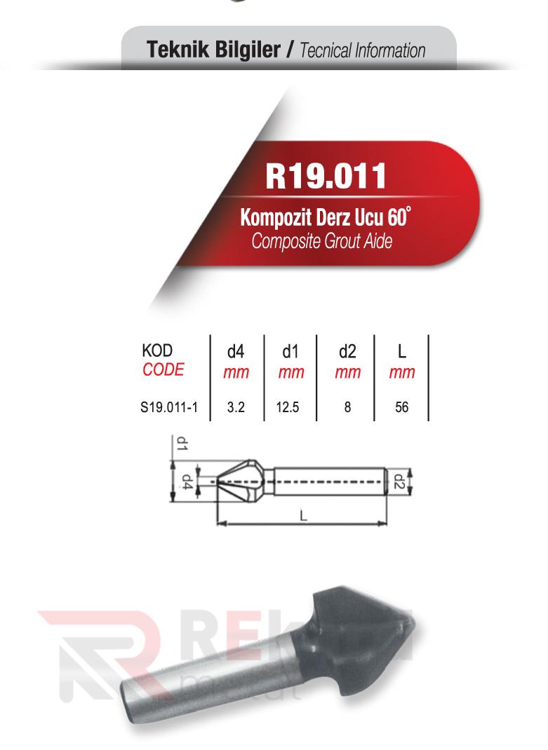 Rekard Metal | R19.011 Kompozit Derz Ucu 60°