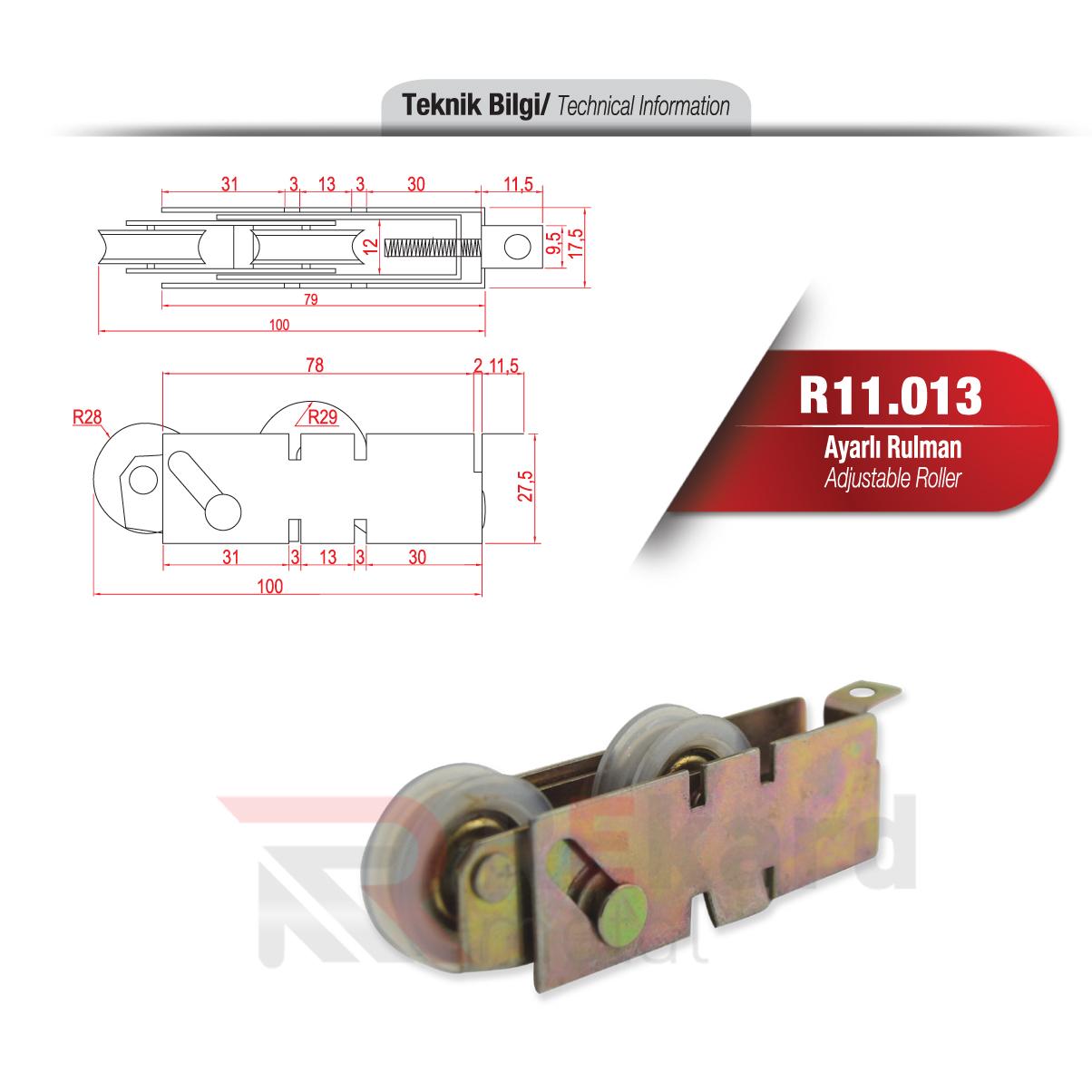 Rekard Metal | R11.013 Ayarlı Rulman