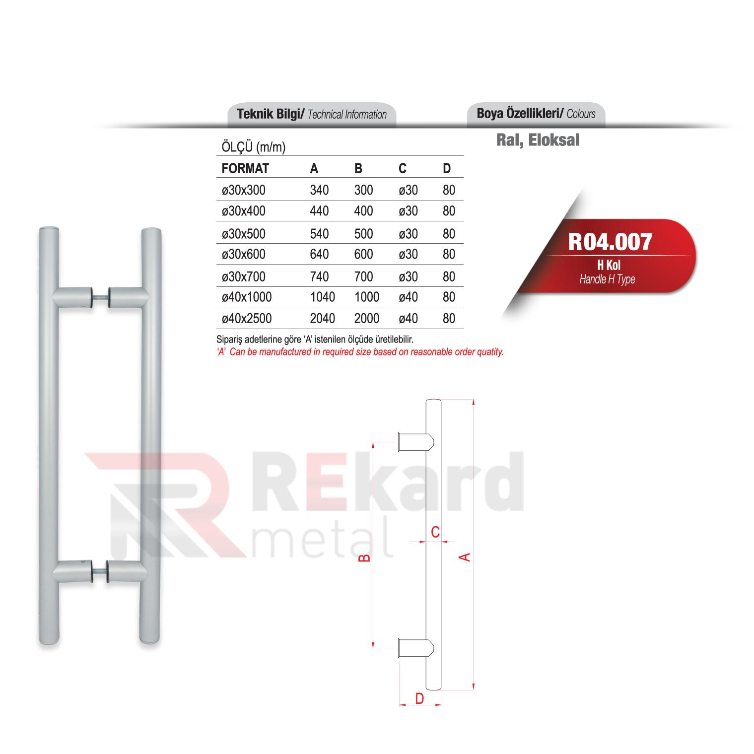 Rekard Metal | R04.007 H Kol