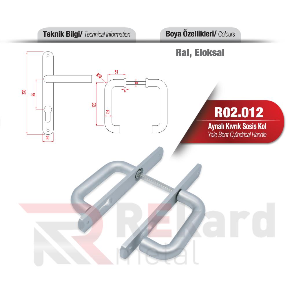 Rekard Metal | R02.012 Aynalı Kıvrık Sosis Kol