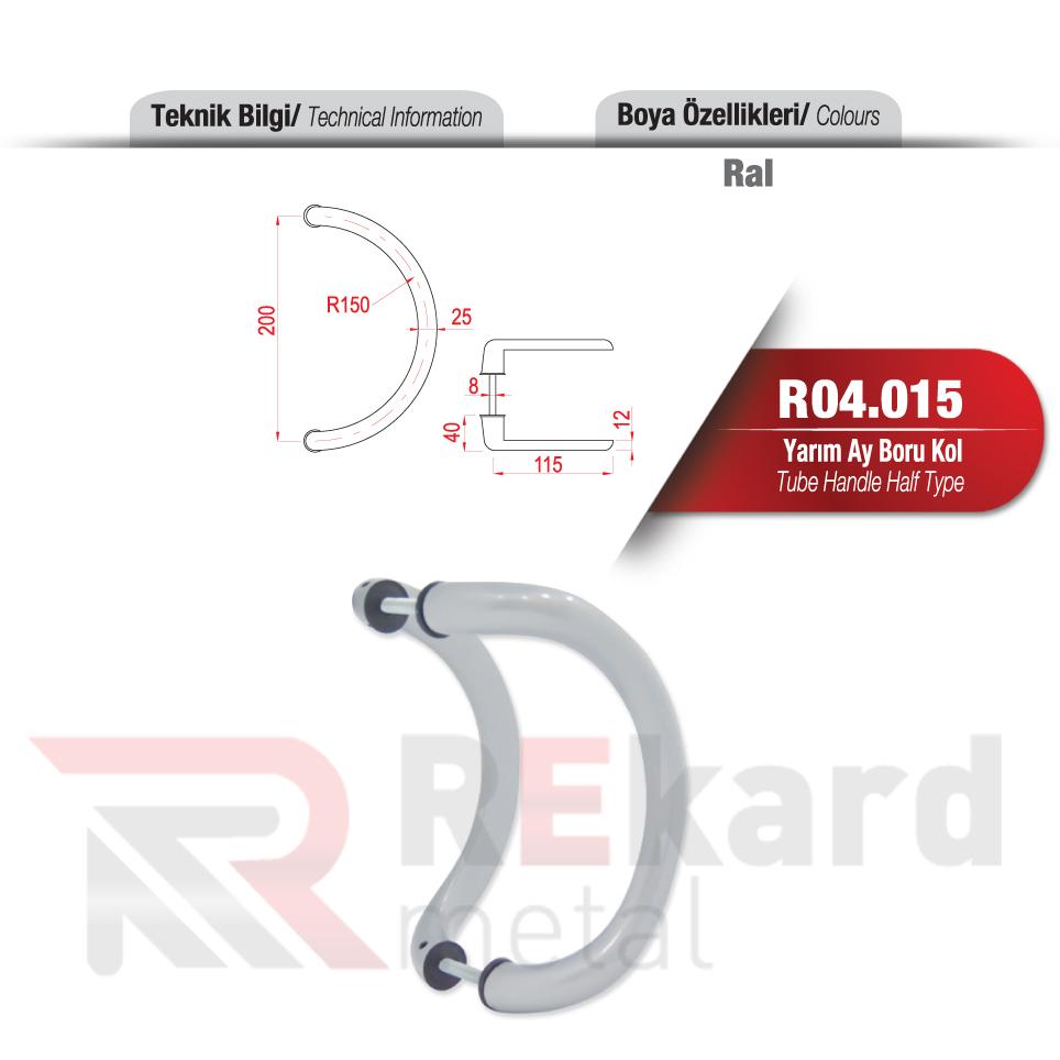 Rekard Metal | R04.015 Yarım Ay Boru Kol